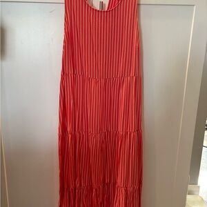 a new day Coral Striped Sleeveless Top